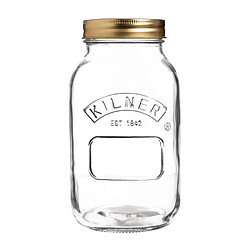 Bocal en verre pour conserves couvercle vis - Kilner 1 L