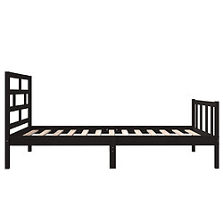 Acheter vidaXL Cadre de lit sans matelas noir bois de pin massif