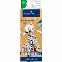 Ensemble de Marqueurs Faber-Castell Goldfaber Sketch - Fashion Double 6 Pièces