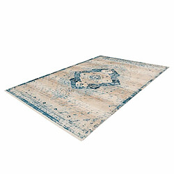 Acheter Paris Prix Tapis Vintage à Franges Baroque V Crème & Bleu 120 x 170 cm