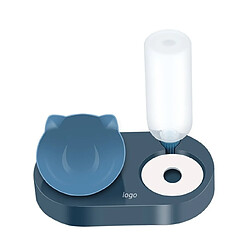 Universal Réservoir d'eau pour chat stockage automatique pour chien de compagnie bol de nourriture pour chat récipient de nourriture et arrosage pour animal de compagnie éleveur d'eau pour chat (bleu)