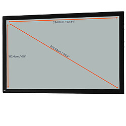 Toile 244 x 152 cm - Rétroprojection pour Ecran de projection sur Cadre celexon "Mobile Expert"