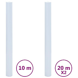 vidaXL Films pour fenêtre 3 pcs statique dépoli blanc transparent PVC