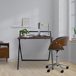 Teamson Home 34" Bureau D'Étude De Bureau À Domicile Pliant En Bois Moderne Brun/Noir VNF-00094