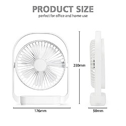 Ventilateur de Bureau Personnel, Ventilateur de Refroidissement de Table de Bureau Portable à 4 Vitesses À Piles 330 Ventilateur de Refroidissement de Table Réglable Ventilateur Suspendu Debout pour les Voyages pas cher