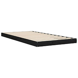 Avis vidaXL Cadre de lit sans matelas noir 90x190 cm bois de pin massif