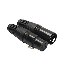 10x Paires 3Pin XLR Jack Connecteur Femêlle À Mâle Plug Audio Microphone Audio pas cher