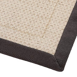 Pegane Tapis en jute/ coton coloris Gris Foncé - Dim :L80 x l50 cm