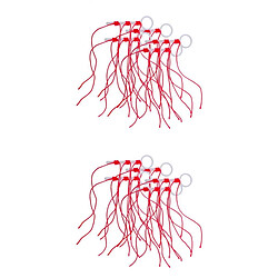 10pcs Stop Noeud Durable Rouge Tressé Chaîne Noeuds Accessoire de Pêche en Plein Air