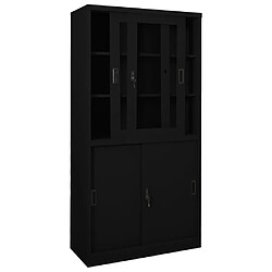 Acheter vidaXL Armoire de bureau et porte coulissante Blanc 90x40x180 cm Acier