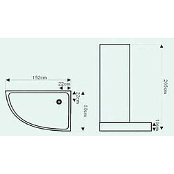 Acheter Kiamami Valentina CABINE DE DOUCHE COURBE MOD?LE ICE 152X80