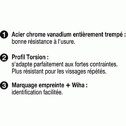 Wiha Embout standard Pozidriv PZ2 x 150 en boite de 5