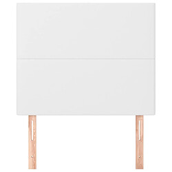 Avis Maison Chic Lot de 2 Têtes de lit design Blanc pour chambre - Décoration de lit 80x5x78/88 cm Similicuir -MN70260