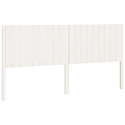 vidaXL Tête de lit Blanc 185,5x4x100 cm Bois massif de pin