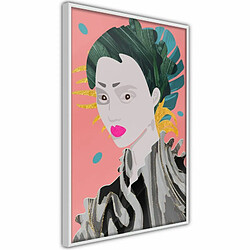 Paris Prix Affiche Murale Encadrée Geisha 20 x 30 cm Blanc