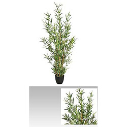 Pegane Plante artificielle " Bambou " en POLYESTER + FER + BAMBOU + POLYETHYL - Dim : H 120 cm