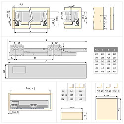 Acheter Emuca Range-couverts pour tiroirs de cuisine, module 600 mm, Plastique, Gris