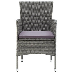 Acheter Maison Chic Lot de 4 Chaises de salle à manger de jardin - Fauteuil d'extérieur Résine tressée Gris -MN12389