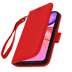 Avizar Housse iPhone 11 Étui Folio Porte carte Support Vidéo Rouge