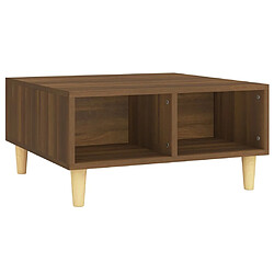 vidaXL Table basse chêne marron 60x60x30 cm bois d'ingénierie