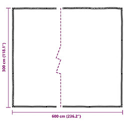 vidaXL Bâche transparente avec œillets 3x6 m polyéthylène pas cher