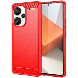 Htdmobiles Coque pour Xiaomi Redmi Note 13 Pro+ Plus 5G - housse etui silicone gel carbone + film ecran - ROUGE