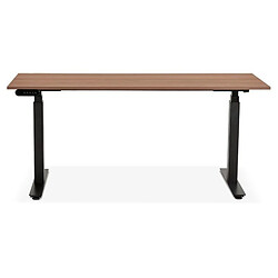 Mes Bureau 160x80x127 cm plateau naturel et métal noir - ARUBA