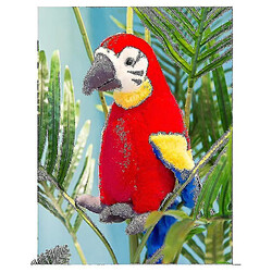 Universal Macaw Parrot en peluche, oiseau rouge en peluche animale en peluche de poupée pour les enfants (rouge)