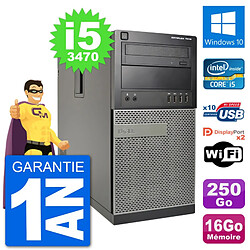 PC Tour Dell 7010 Intel Core i5-3470 RAM 16Go Disque Dur 250Go Windows 10 Wifi - Occasion