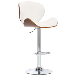 Tabouret vidaXL - Blanc Similicuir