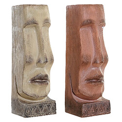 Cache-pot DKD Home Decor Beige Résine Terre cuite (2 pcs) (16 x 17 x 49 cm)