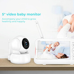 Babyphone Camera Vision Nocturne Intercom Bidirectionnel Écran 5 Pouces EU Plug YONIS