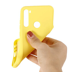 Avis Coque en silicone liquide jaune pour votre Xiaomi Redmi Note 8T