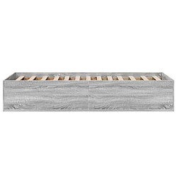 Acheter Vidaxl Cadre de lit sonoma gris 75x190 cm bois d'ingénierie