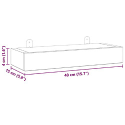 vidaXL Étagères murales 2 pcs 40x15x4 cm bois de teck massif pas cher