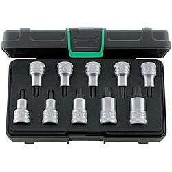 Coffret clés a douille .1/2"10 pièces Torx Stahlwille