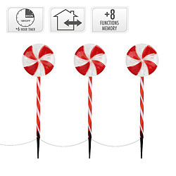 Acheter Ecd Germany 3x Guirlande lumineuse 60 LED blanc chaud décoration de chemin lollipop de Noël