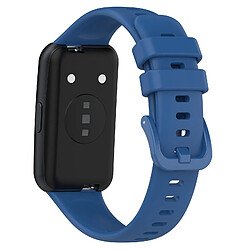 Acheter Bleu saphir-Bracelet de montre en silicone Bracelet d'interface en métal pour huawei band7