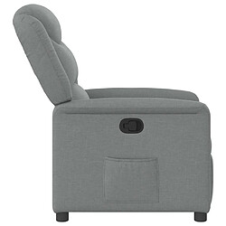 Avis vidaXL Fauteuil inclinable Gris clair Tissu