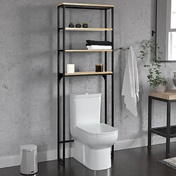 Idmarket Meuble étagère dessus WC 4 étagères DETROIT design