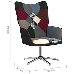 vidaXL Chaise de relaxation avec tabouret Patchwork Tissu pas cher