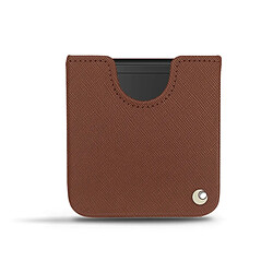 Pochette cuir Samsung Galaxy Z Flip - Pochette - Marron délicat ( Pantone #95614d) - NOREVE