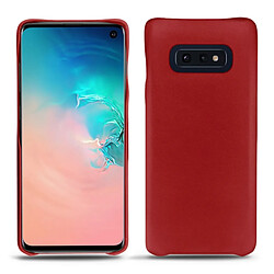 Coque cuir Samsung Galaxy S10E - Coque arrière - Rouge ( Nappa - Pantone #d50032 ) - NOREVE