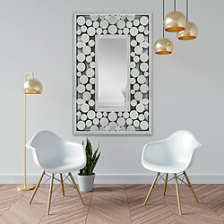 Vivenla Miroir argenté design effet 3D 80 cm x 120 cm collection Loya