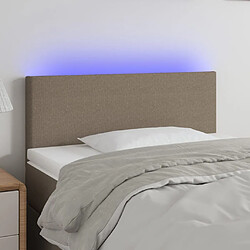 Maison Chic Tête de lit scandinave à LED,meuble de chambre Taupe 100x5x78/88 cm Tissu -MN30057