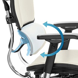 Chaise de bureau / fauteuil de direction ERGOHUMAN cuir blanc hjh OFFICE pas cher