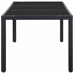 Acheter Ensemble salle à manger de jardin 9 pcs,Table et chaise à dîner d'extérieur Résine tressée Noir -MN76657