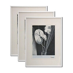 Ac-Deco Lot de 3 cadres photo Galeria - 10 x 15 cm - Blanc