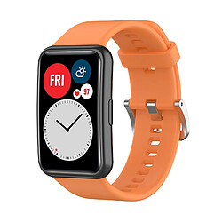 Bracelet De Montre En Silicone Souple Pour Montre Huawei Fit TIA-B09 TIA-B19 Orange pas cher