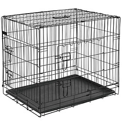 @Pet Caisse de transport pour chien 77,5x48,5x55,5 cm Métal Noir